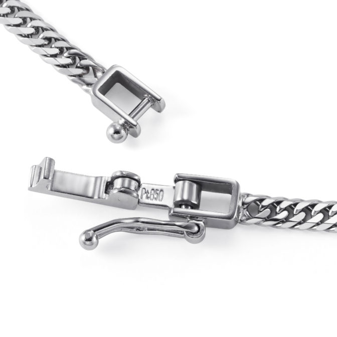 Pt850 プラチナ850 喜平ネックレス 6面ダブル 11g 50cm