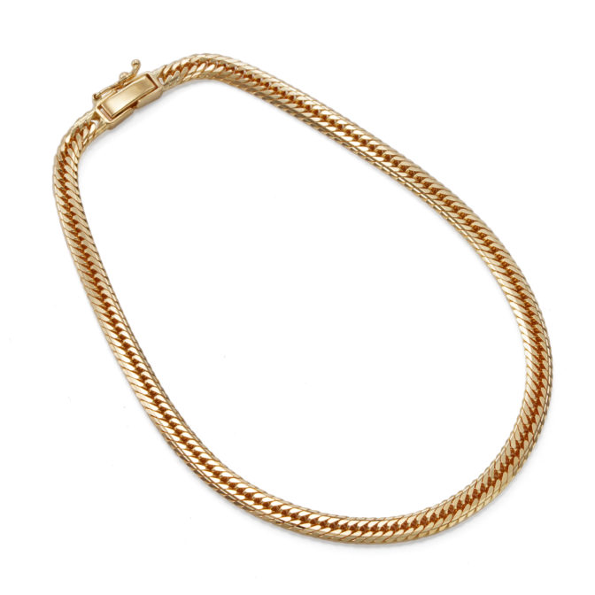 K18 18金 喜平アンクレット 14面トリプル Mカット 12g 24cm