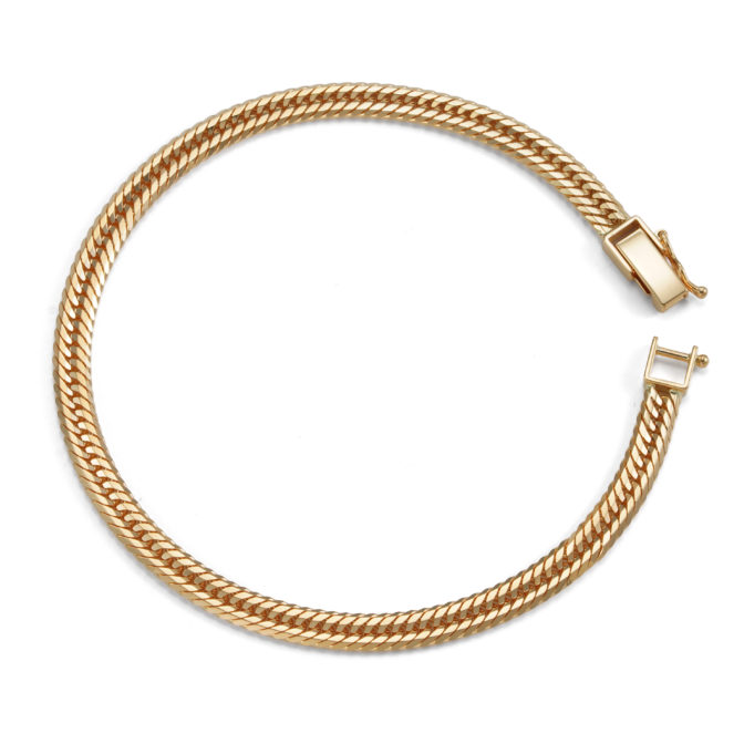 K18 18金 喜平ブレスレット 12面トリプル 10g 18cm 4.5mm幅 中折れ