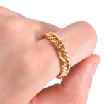 K18 18金 喜平リング 6面ダブル 4.5mm幅 ソフトタイプ