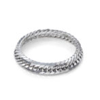 K18WG 18金ホワイトゴールド 喜平リング 12面トリプル 4.3mm幅