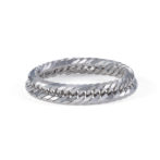 K18WG 18金ホワイトゴールド 喜平リング 12面トリプル 4.3mm幅