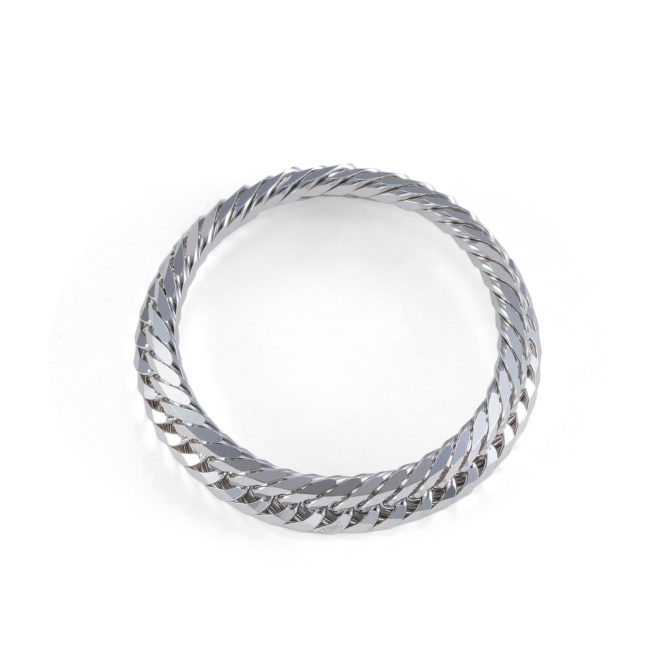 K18WG 18金ホワイトゴールド 喜平リング 12面トリプル 4.3mm幅