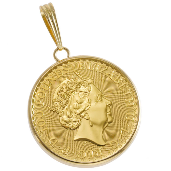 K24 純金 コインペンダント ブリタニア 1oz