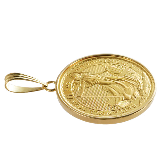 K24 純金 コインペンダント ブリタニア 1oz