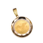 K24 ウルフコイン ペンダント 1/25オンス