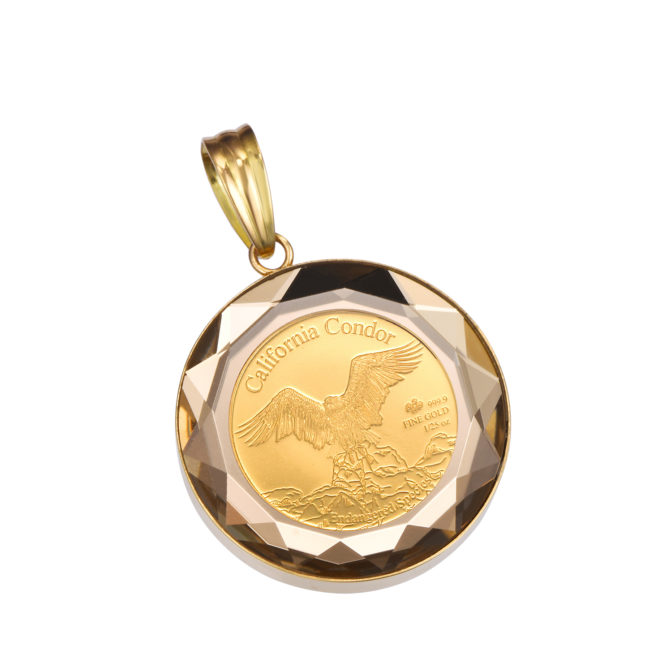 K24 ウルフコイン ペンダント 1/25オンス