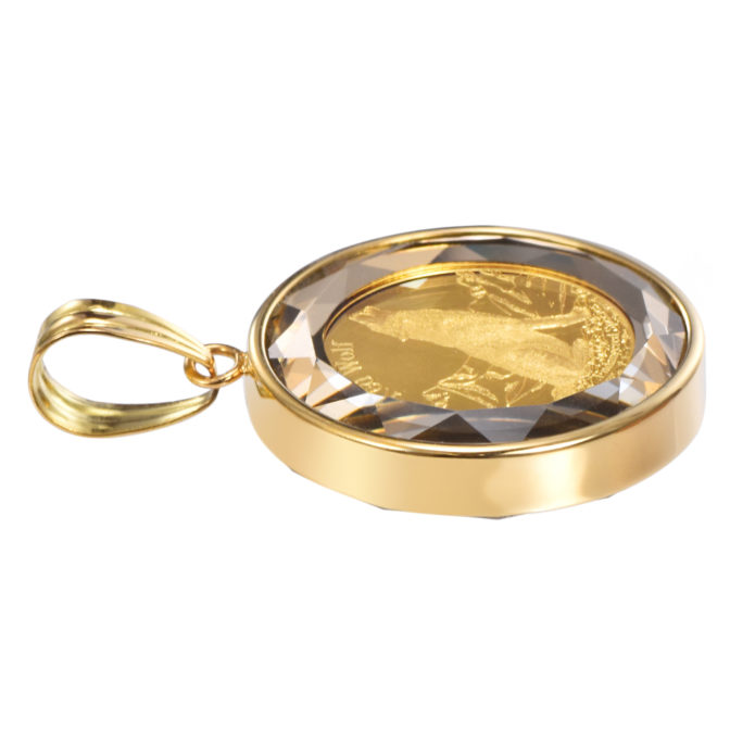 K24 ウルフコイン ペンダント 1/25オンス