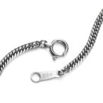 Pt850 プラチナ850 喜平ネックレス 6面ダブル 11g 45cm 引輪