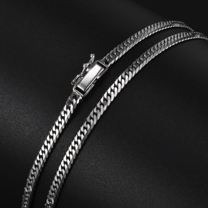 Pt850 プラチナ850 喜平ネックレス 6面ダブル 20g 40cm