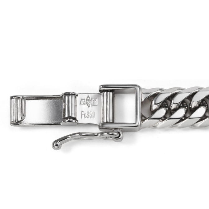 Pt850 プラチナ850 喜平ネックレス 6面ダブル 100g 60cm