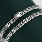 Pt850 プラチナ850 喜平ネックレス 6面ダブル 100g 60cm