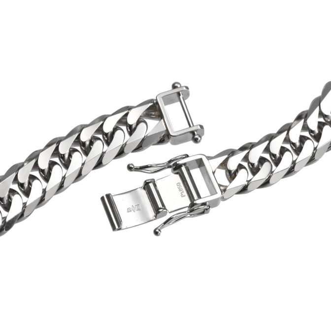 Pt850 プラチナ850 喜平ネックレス 6面ダブル 200g 50cm