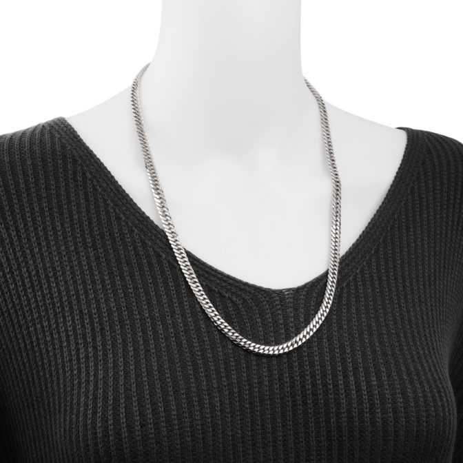 Pt850 プラチナ850 喜平ネックレス 6面ダブル 100g 60cm