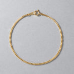 K18 18金 喜平アンクレット 2面シングル 1.6mm幅