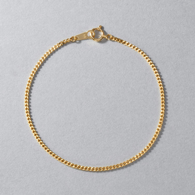 K18 18金 喜平アンクレット 2面シングル 1.6mm幅