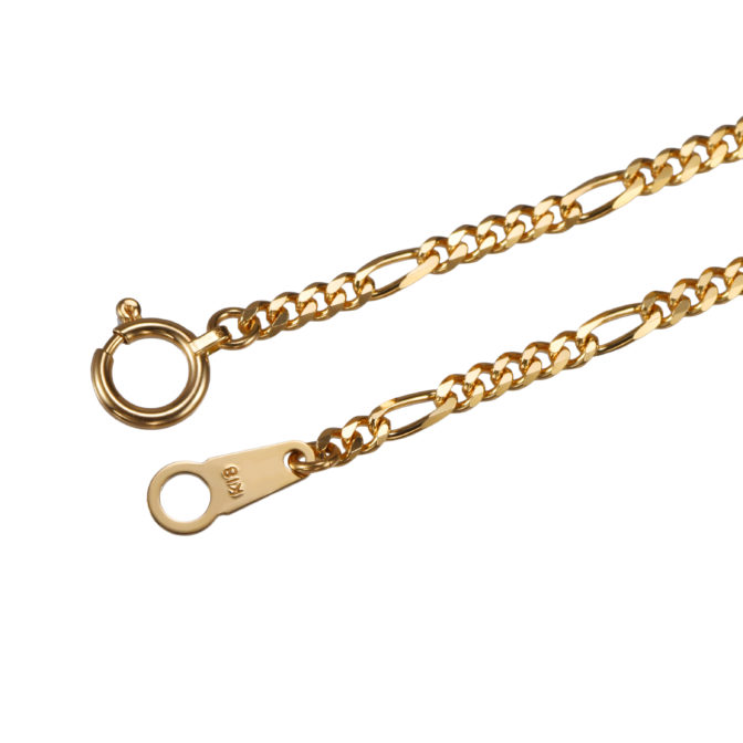 K18 18金 フィガロネックレス 2.1mm幅 引輪