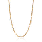 K18 18金 フィガロネックレス 3.4mm幅 中折れ