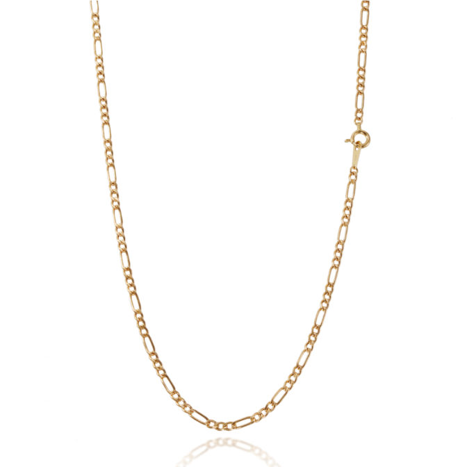 K18 18金 中空 フィガロチェーン ネックレス 2.3mm幅 38cm～80cm 引輪 選べるサイズ