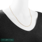 K18 18金 中空 フィガロチェーンネックレス 2.3mm幅