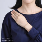 K18 18金 中空 喜平ブレスレット 2面ダブル 2.3mm幅