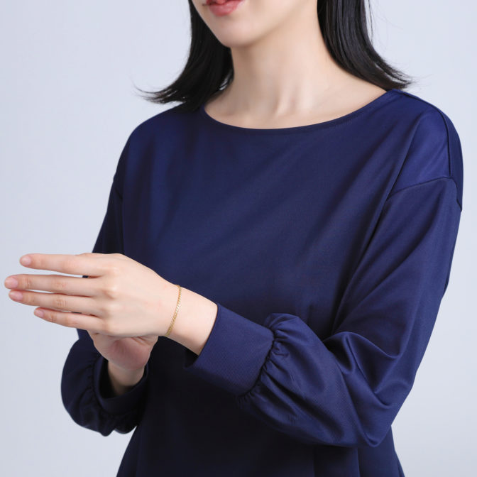 K18 18金 中空 喜平ブレスレット 2面ダブル 2.3mm幅