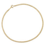 K18 18金 中空 喜平アンクレット 2面ダブル 2.3mm幅