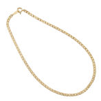 K18 18金 中空 喜平アンクレット 2面ダブル 2.3mm幅