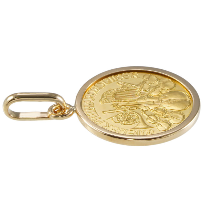 K24 純金 コインペンダント ウィーンハーモニー 1/25oz シンプル