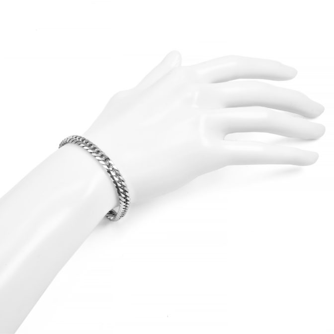 Pt850 プラチナ850 喜平ブレスレット 6面ダブル 20g 18cm