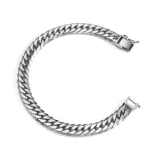 Pt850 プラチナ850 喜平ブレスレット 6面ダブル 30g 18cm 6.6mm幅 中折れ