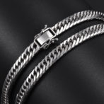 Pt850 プラチナ850 喜平ネックレス 8面トリプルフラットカット 100g 50cm