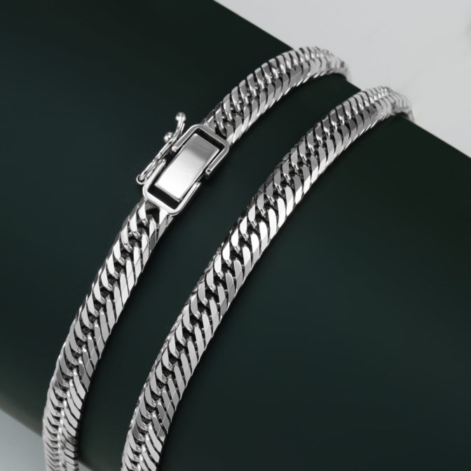 Pt850 プラチナ 喜平ネックレス 8面トリプル 50g 60cm