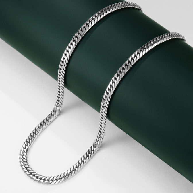 Pt850 プラチナ850 喜平ネックレス 6面ダブル 150g 60cm