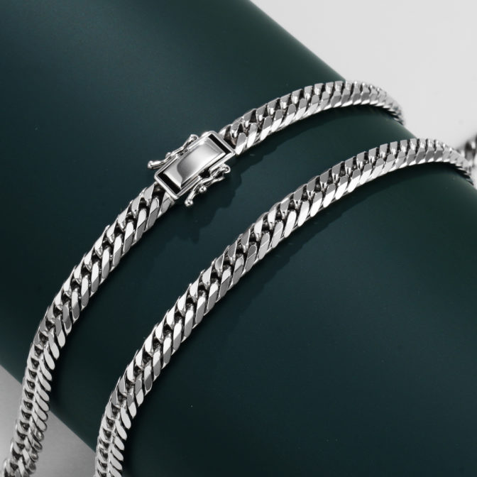 Pt850 プラチナ850 喜平ネックレス 6面ダブル 150g 60cm