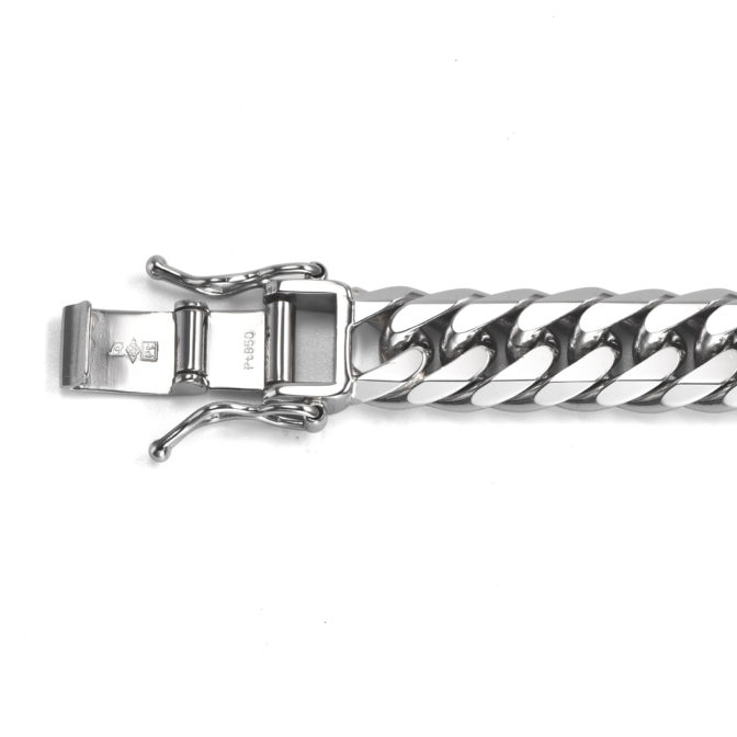 Pt850 プラチナ850 喜平ブレスレット 6面ダブル 50g 20cm