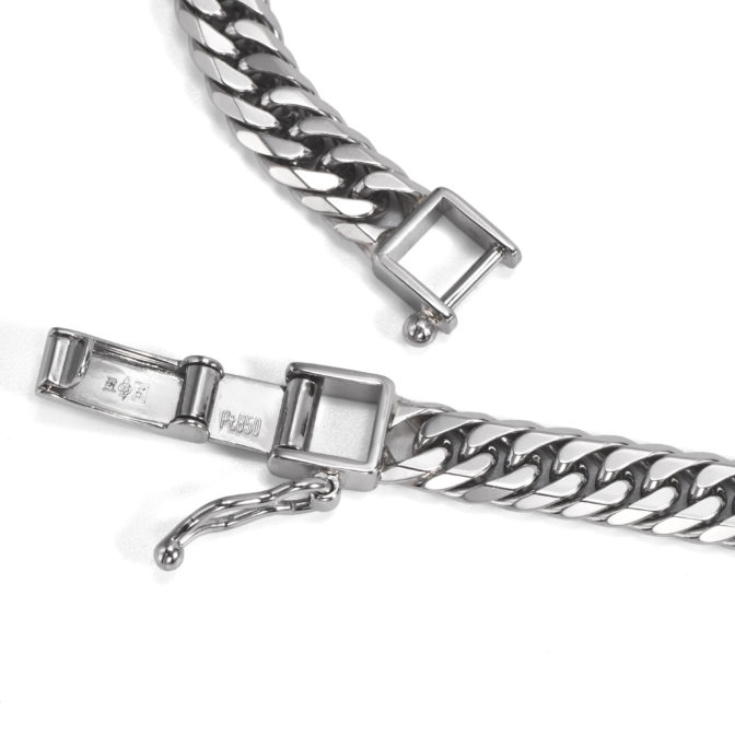 Pt850 プラチナ850 喜平ネックレス 6面ダブル 50g 50cm