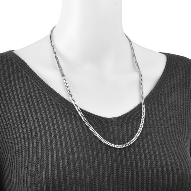 Pt850 プラチナ850 喜平ネックレス 6面ダブル 50g 60cm