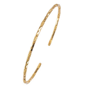 K18 18金 エスニックカット バングル