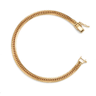 K18 18金 喜平アンクレット 8面トリプル Vカット 10g 24cm 3.9mm幅 中折れ