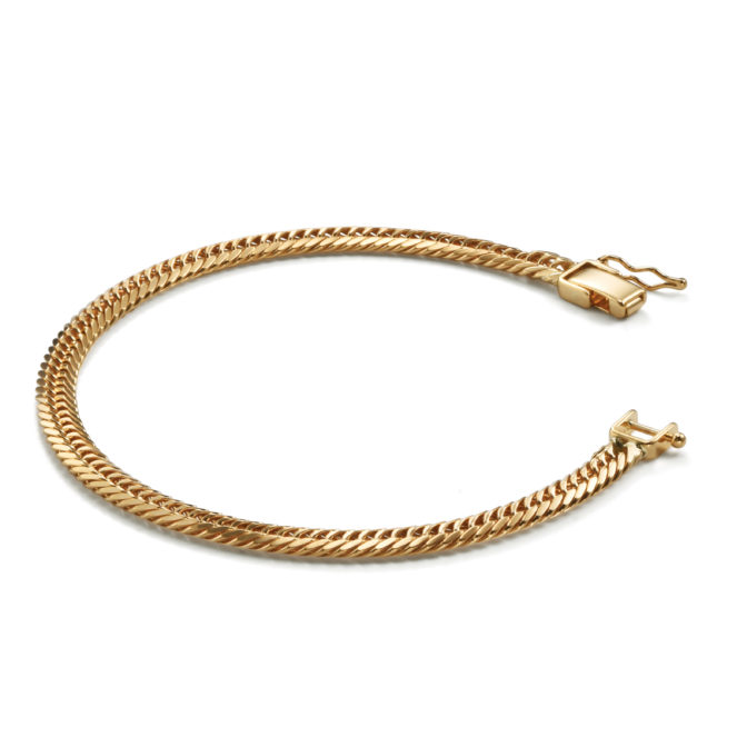 K18 18金 喜平アンクレット 8面トリプル Vカット 10g 24cm