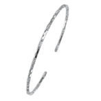 K18WG 18金ホワイトゴールド エスニックカット バングル