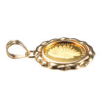 K24 純金 コインペンダント インディアン イーグル 1/25oz デザインフレーム