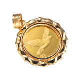 K24 純金 コインペンダント インディアン イーグル 1/25oz デザインフレーム