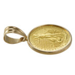 K24 純金 コインペンダント ブリタニア 1/10oz