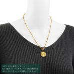 K24 純金 コインペンダント メイプルリーフ 1/4oz シンプルフレーム