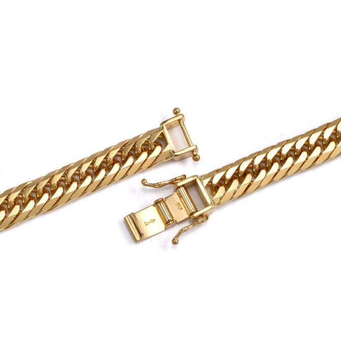 K18 18金 喜平ネックレス 8面トリプル フラットカット 100g 50cm