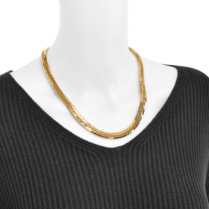 K18 18金 喜平ネックレス 8面トリプル フラットカット 100g 50cm