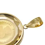 K24 純金 コインペンダント テディベア 1/20oz カットガラス ゴールド