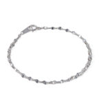 Pt999 純プラチナ 2連ブレスレット ペタルチェーン